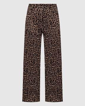 Giuseppe Di Morabito Milano Beige pants with an animalistic pattern 04SSDNP04904414
