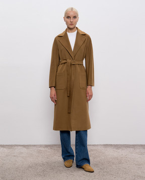 Heresis Brown wool coat M46120G400