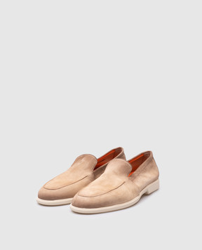 Santoni Beige suede loafers MGAG18829TICSEAA