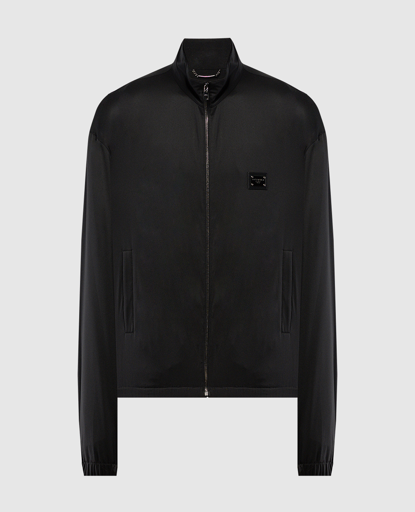 

Black windbreaker with logo patch Dolce&Gabbana