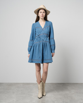 Twinset Blue dress with lace 241TP2690