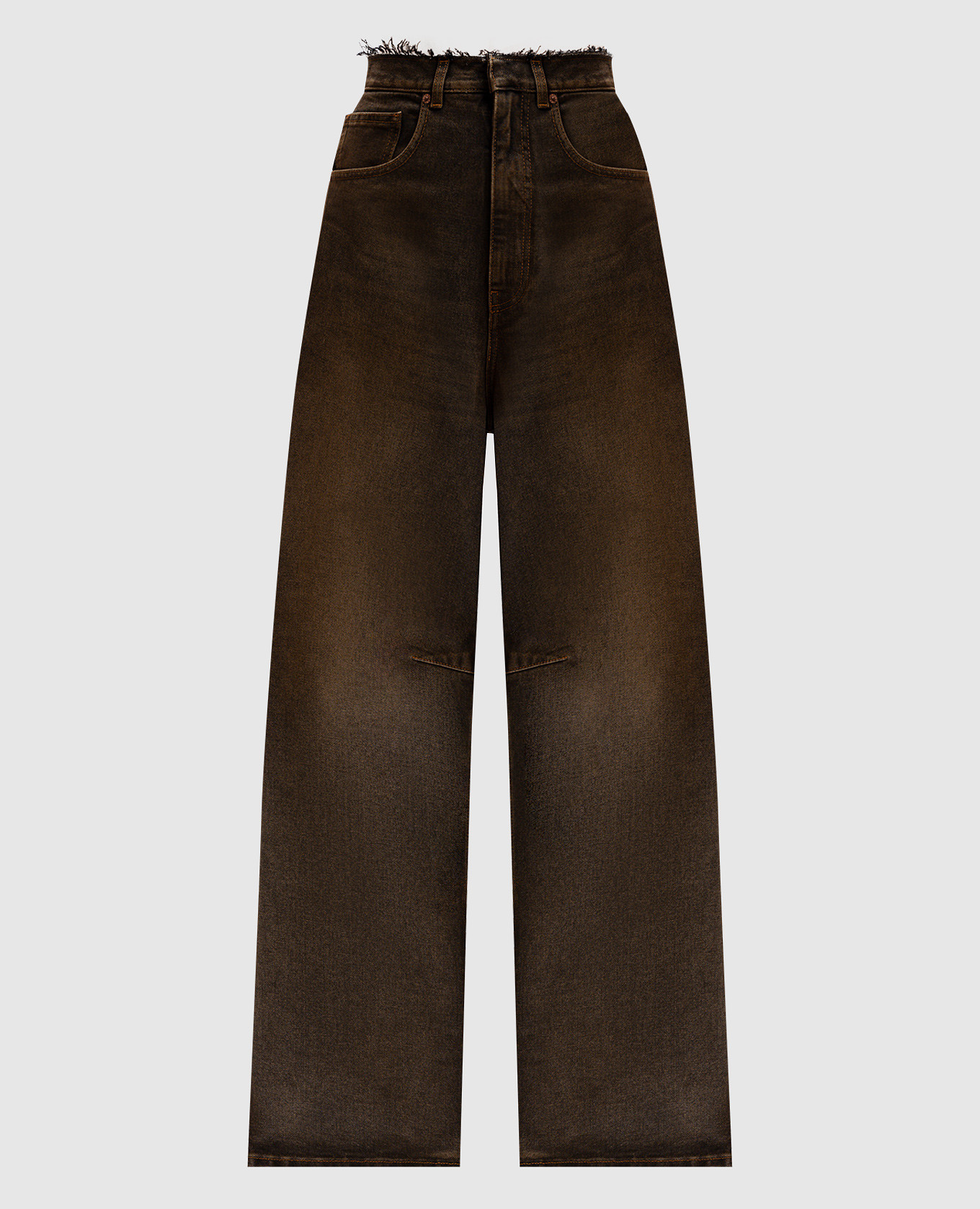 

Brown jeans with a distressed effect Maison Margiela MM6