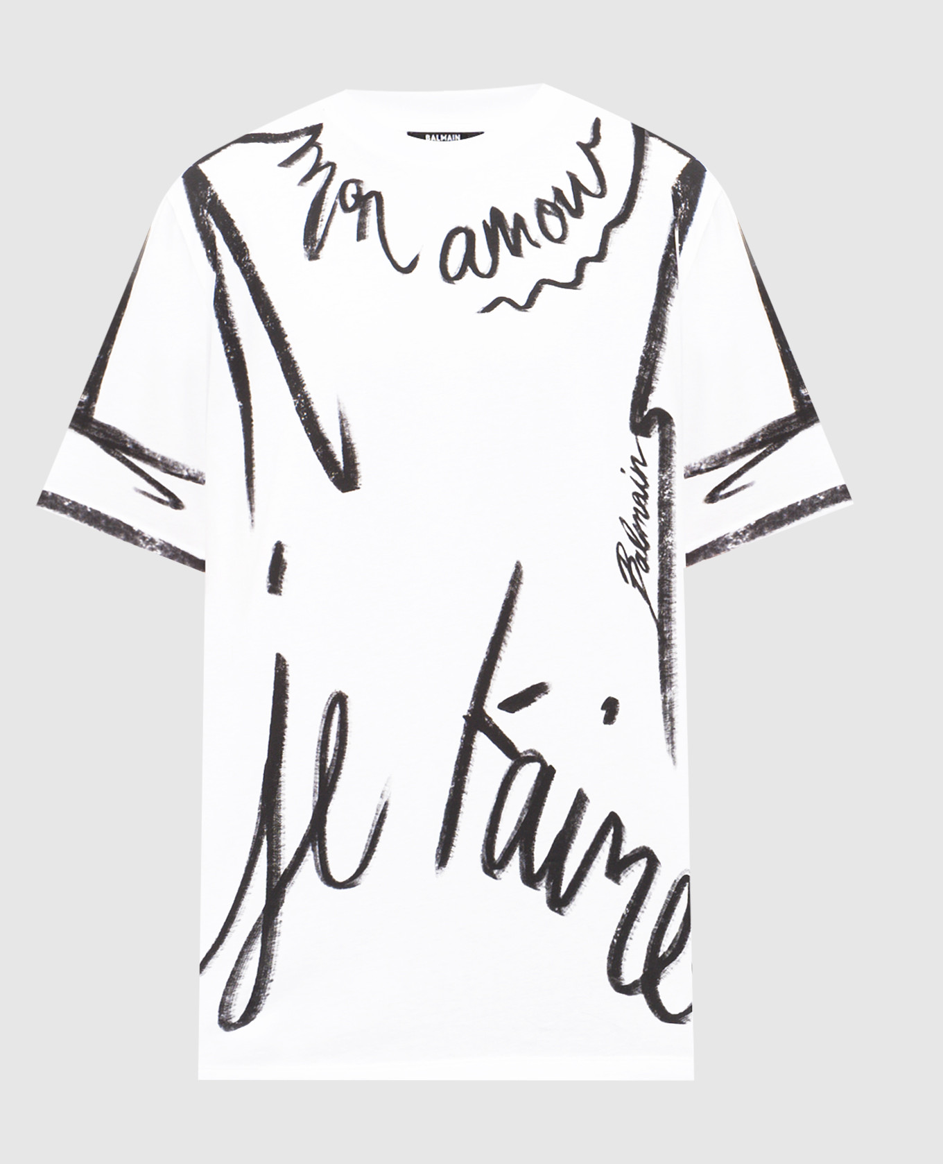 

White T-shirt with Love Letter print Balmain
