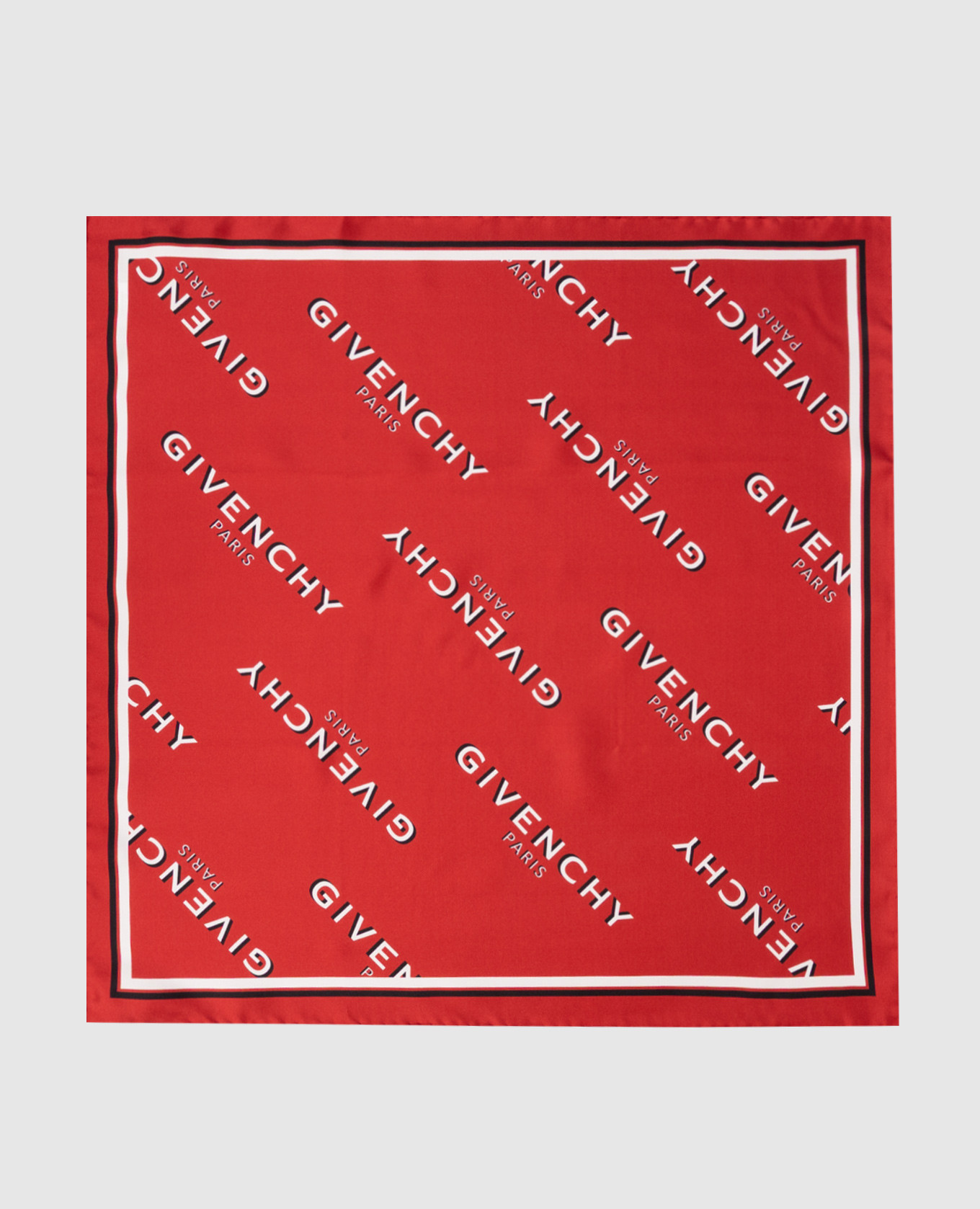 

Red silk scarf with logo print Givenchy