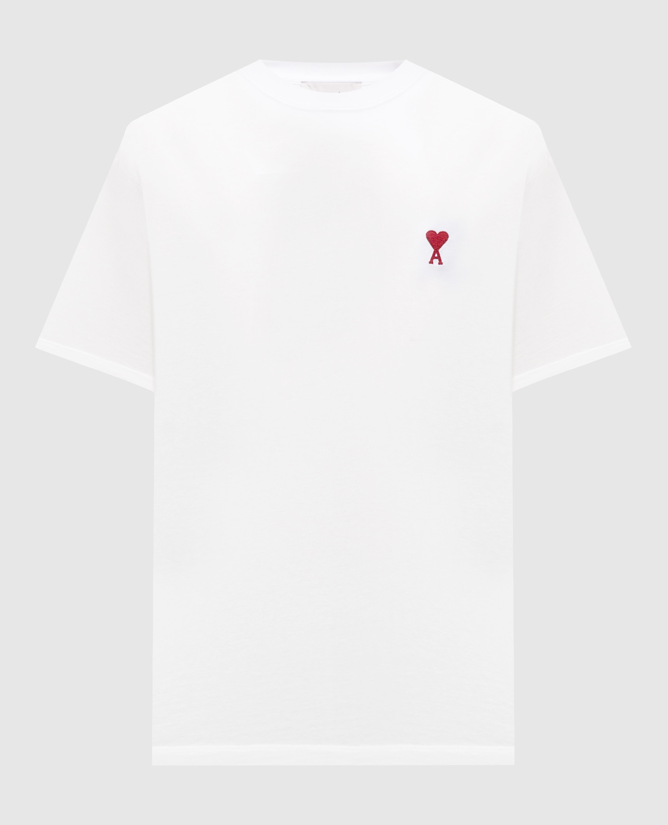 

White T-shirt with embroidered Ami de Coeur emblem Ami Paris