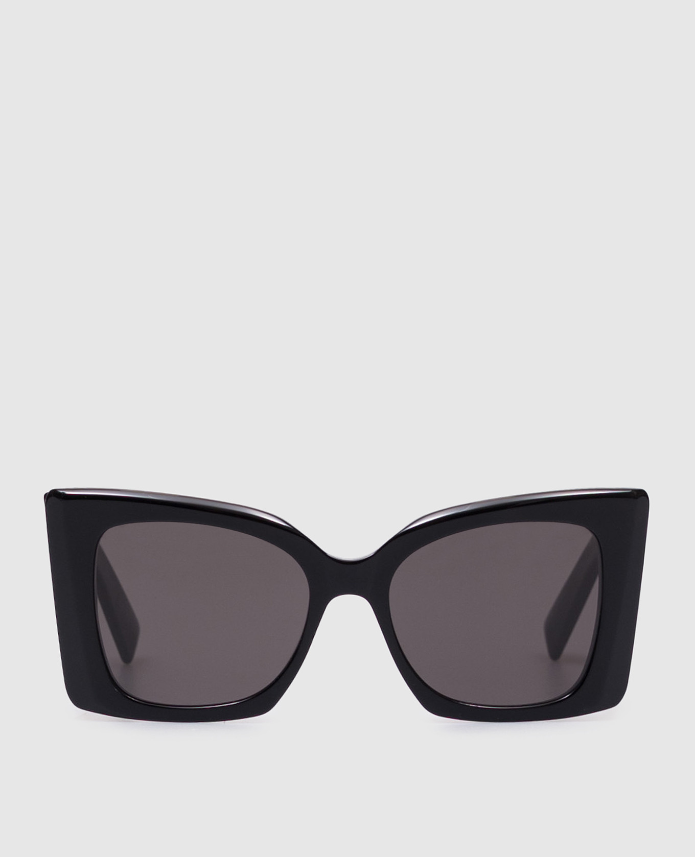 Black sunglasses with metal monogram logo Saint Laurent