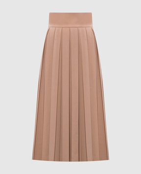 Ermanno Scervino Beige wool pleated skirt D452O708IDF
