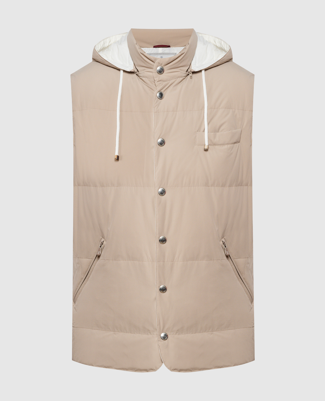 

Beige down vest Brunello Cucinelli, Бежевый