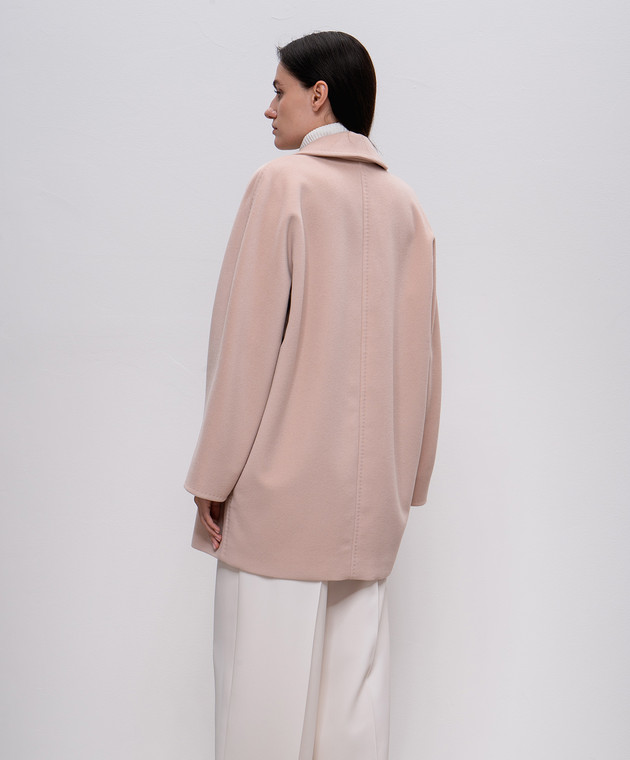 コート Max Mara Pastel Pink Wool Blend Rebus Coat Max Mara Pink Rebus Coat Max Mara
