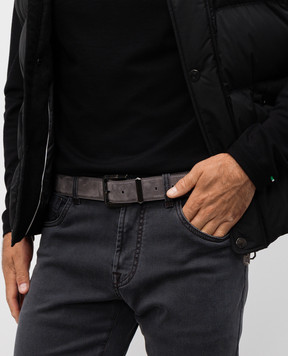 Stefano Ricci Gray suede belt N381SDA566U