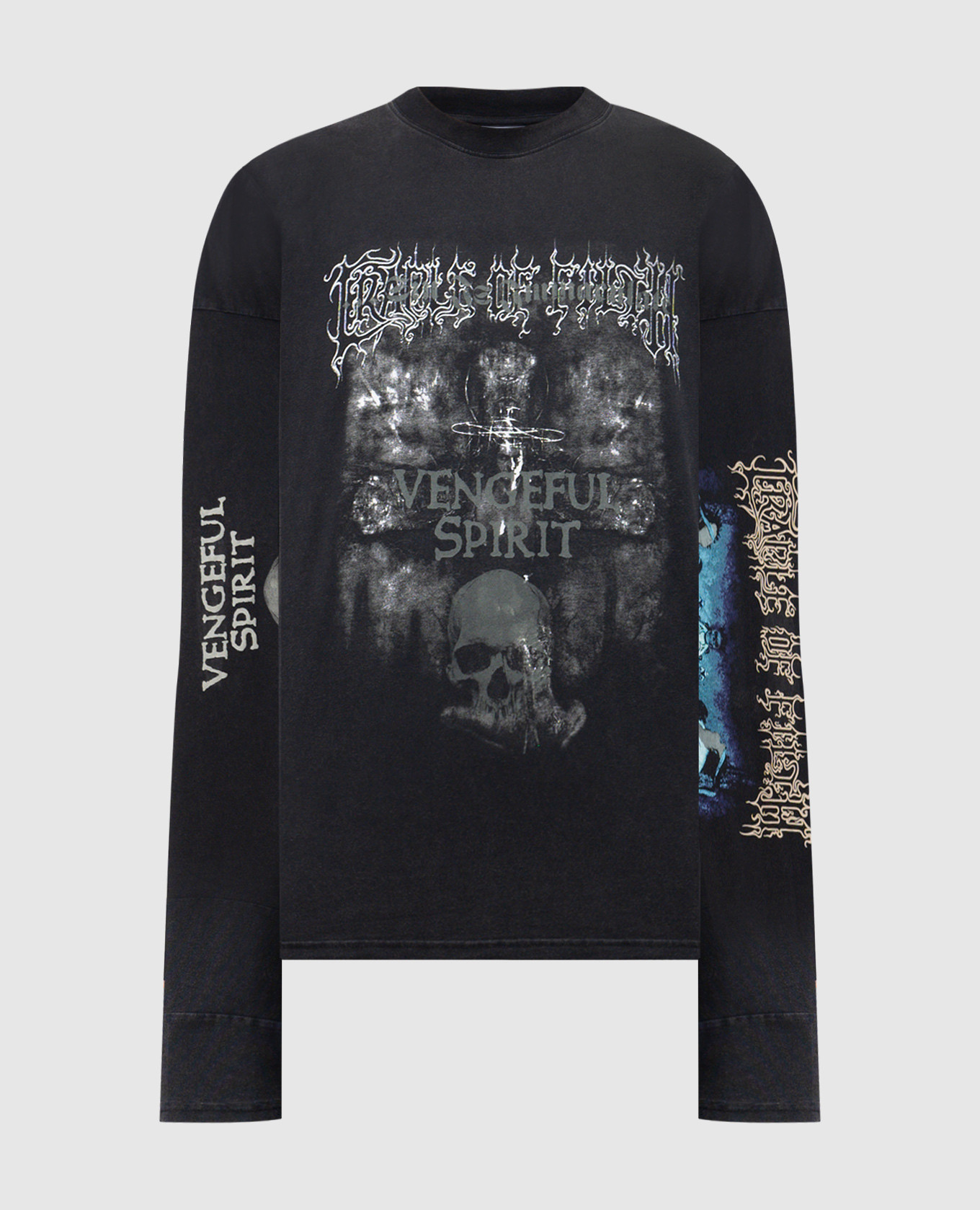 

Black Spirit long-sleeve shirt with a figure-hugging neckline Vetements
