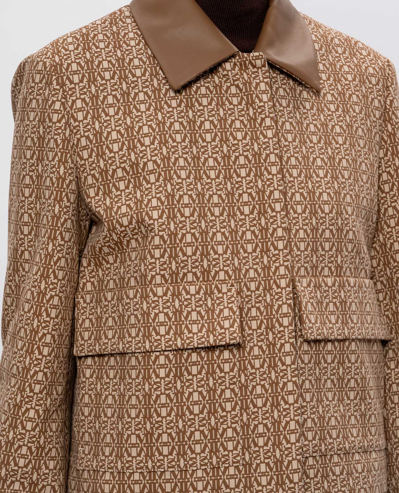 VIBORG brown jacket with branded pattern Max Mara 5
