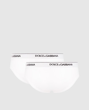 Dolce&Gabbana Set of white briefs with logo M9C03JONN95