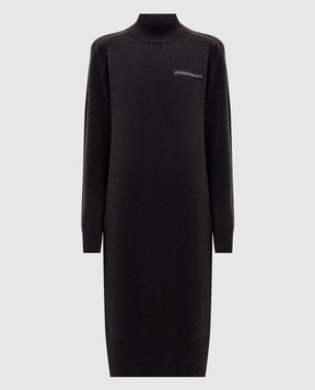 Peserico Gray wool, silk and cashmere dress S92270F079283D