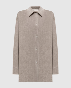 The Row Beige Komako wool and cashmere shirt 8461W3301