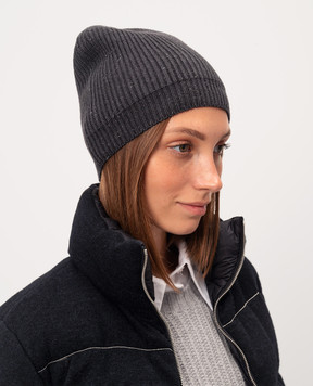 Peserico Gray hat with wool and lurex S36148F0709095