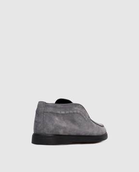 Stefano Ricci Grey suede deserts with emblem UC62G4181SDP