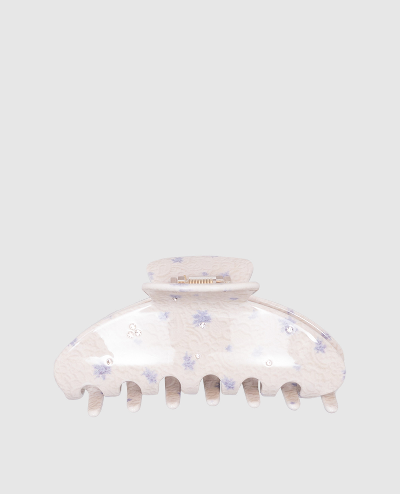 

Effing beige floral print hair clip Emi Jay