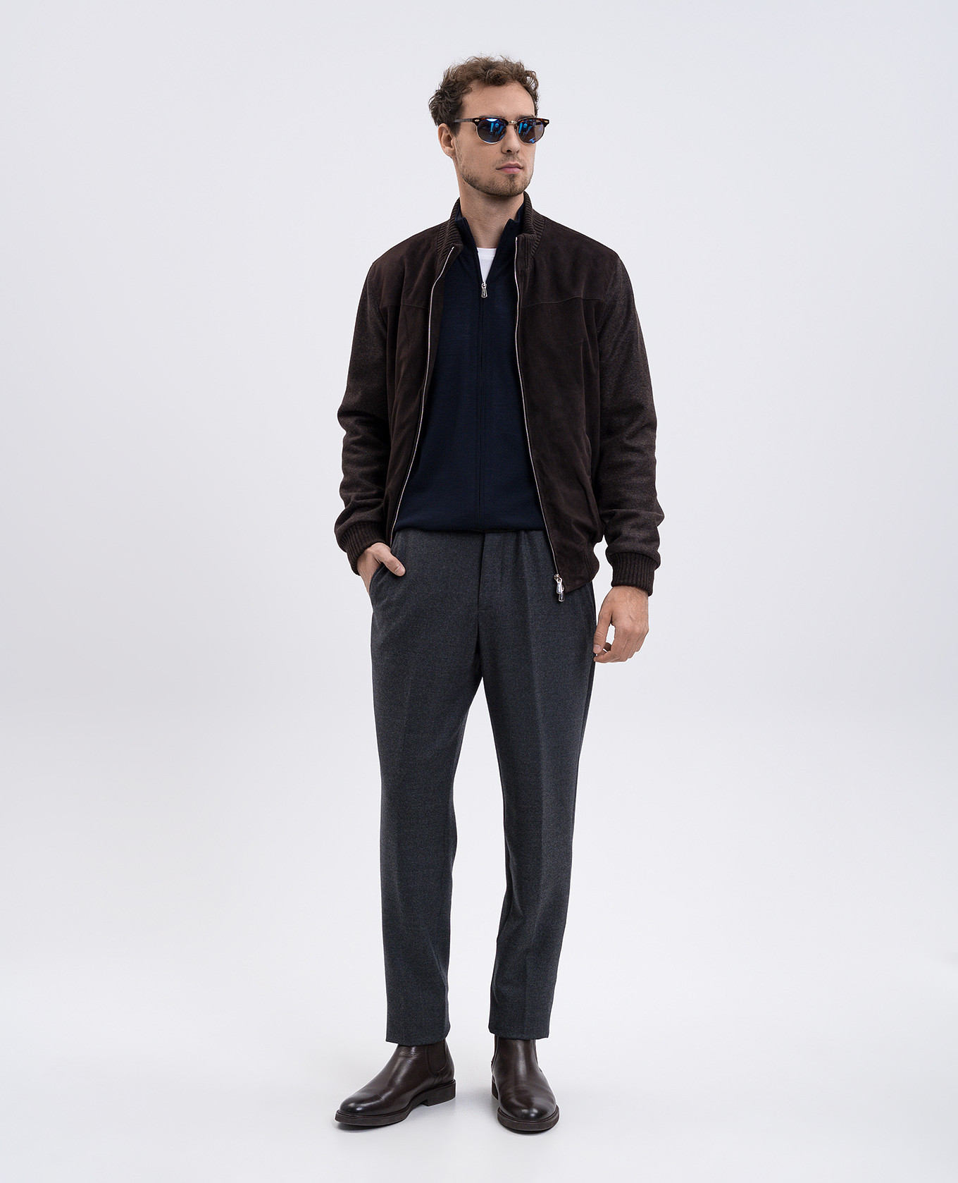 

Blue wool cardigan Enrico Mandelli