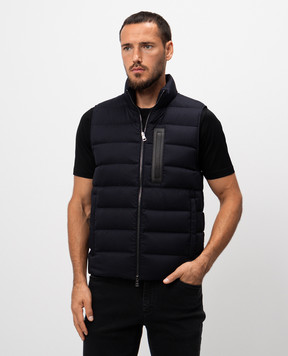 Moncler Giaf blue puffer vest J20911A000345971P