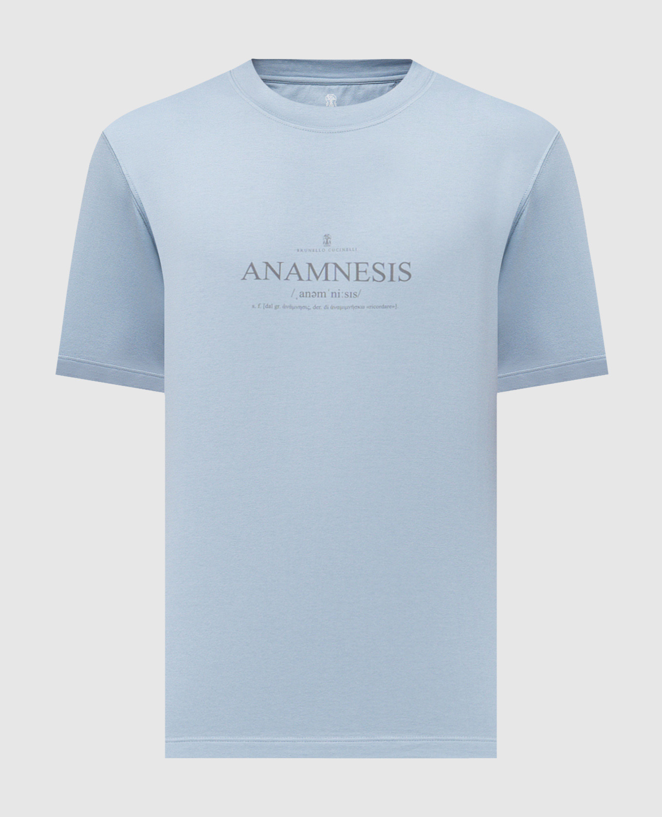 Blue T-shirt with print Brunello Cucinelli