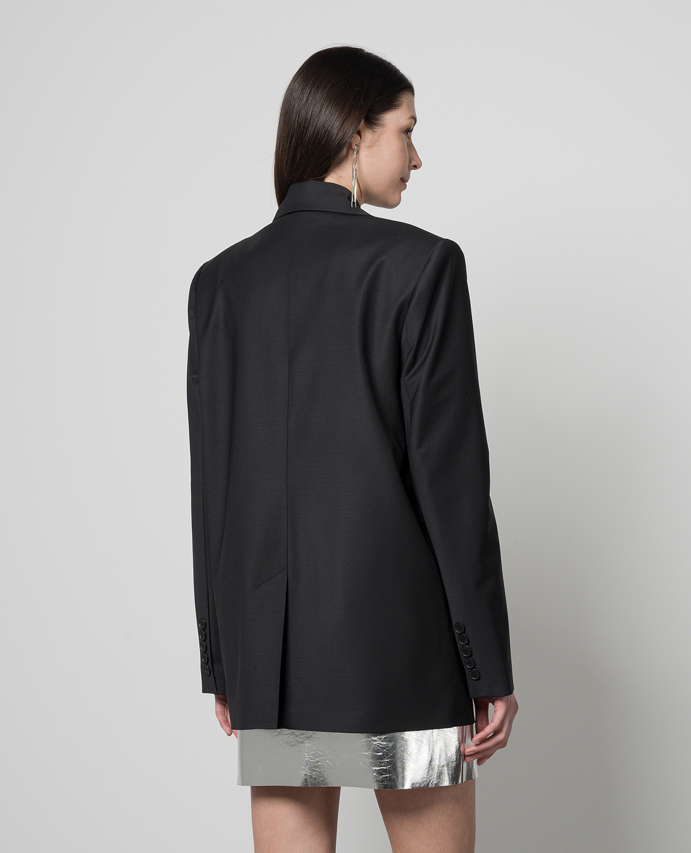 

Black jacket with wool Materiel