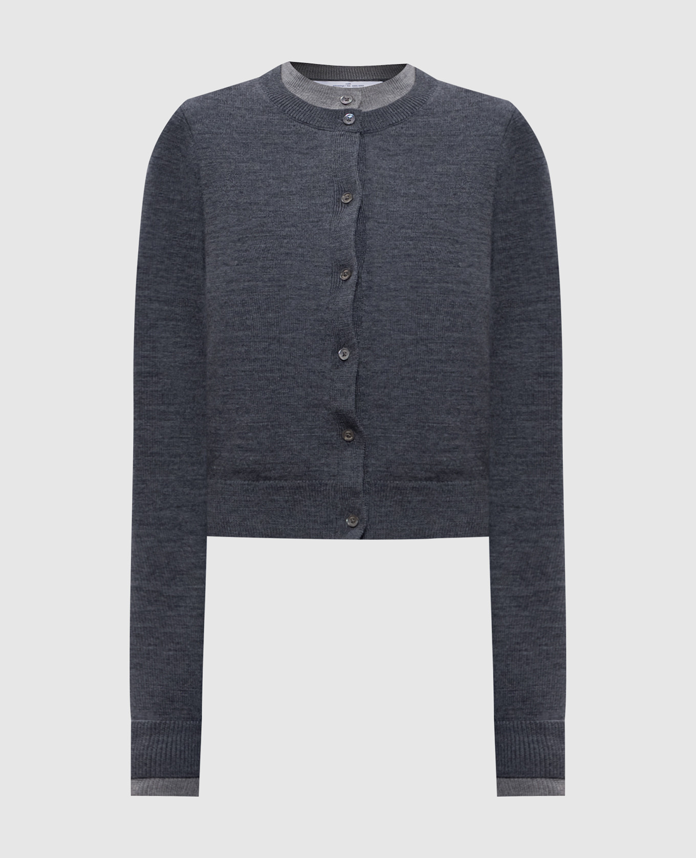 

Grey double-layered cardigan made of merino wool Rokh