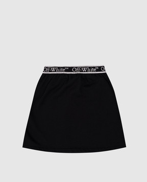 Off-White Children's black skirt with logo pattern OGCK001F24FLE002