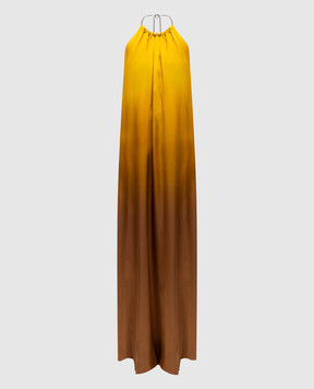 Max Mara DERUTA silk maxi dress with slit DERUTA
