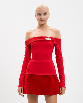 David Koma Red off-shoulder top PF25DK58T