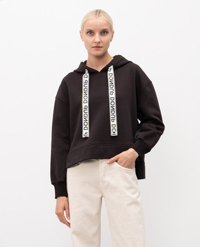 Dondup Black hoodie with logo F502KF0234CXXX