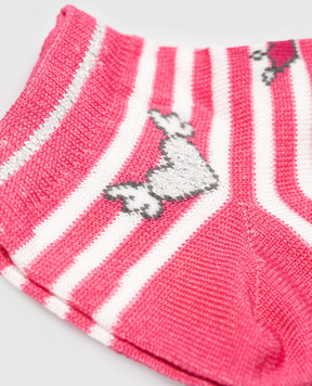 RiminiVeste Mafer pink striped patterned socks for children RFC7671