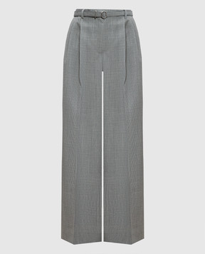 Jil Sander Gray checkered wool pants J02KA0278J40177
