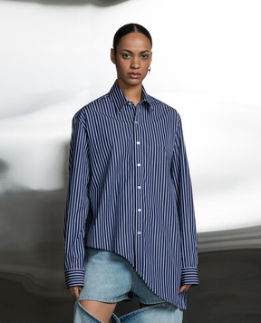 SSHEENA CANOTTA blue striped shirt 24SSCANOTTATS24008