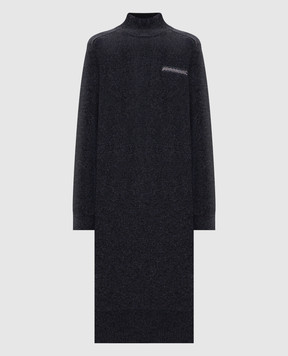 Peserico Gray wool, silk and cashmere dress S92270F079283D
