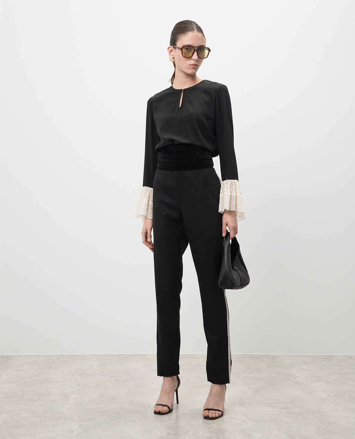 Black silk blouse Saint Laurent 2