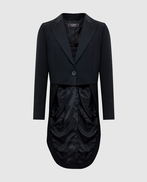 Peserico Black tailcoat with branded patch E0165001934