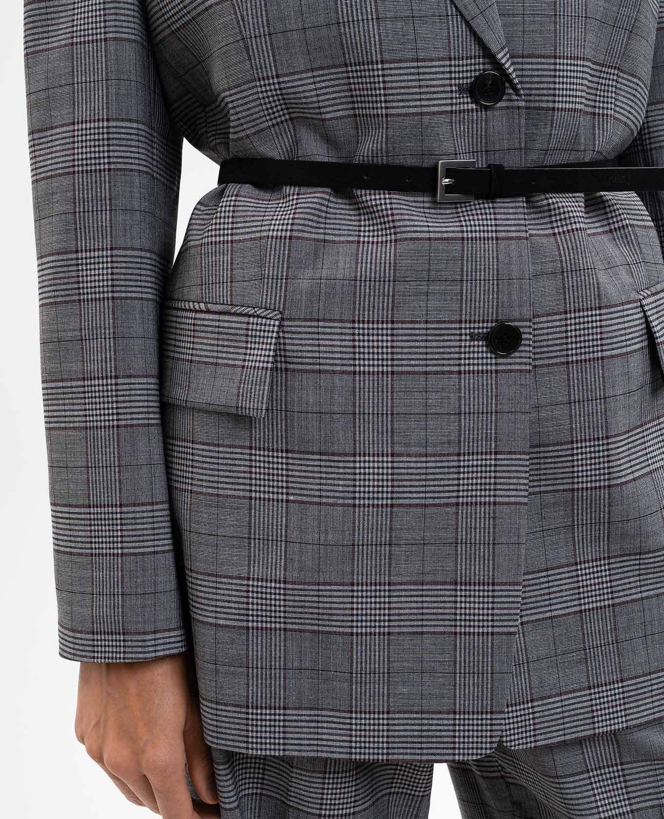 Gray checked wool jacket Juun.j 5