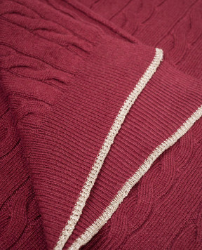 Brunello Cucinelli Children's burgundy cashmere scarf B12M16569B