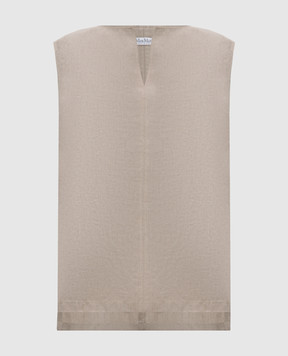 Max Mara COLIMBO beige linen top COLIMBO