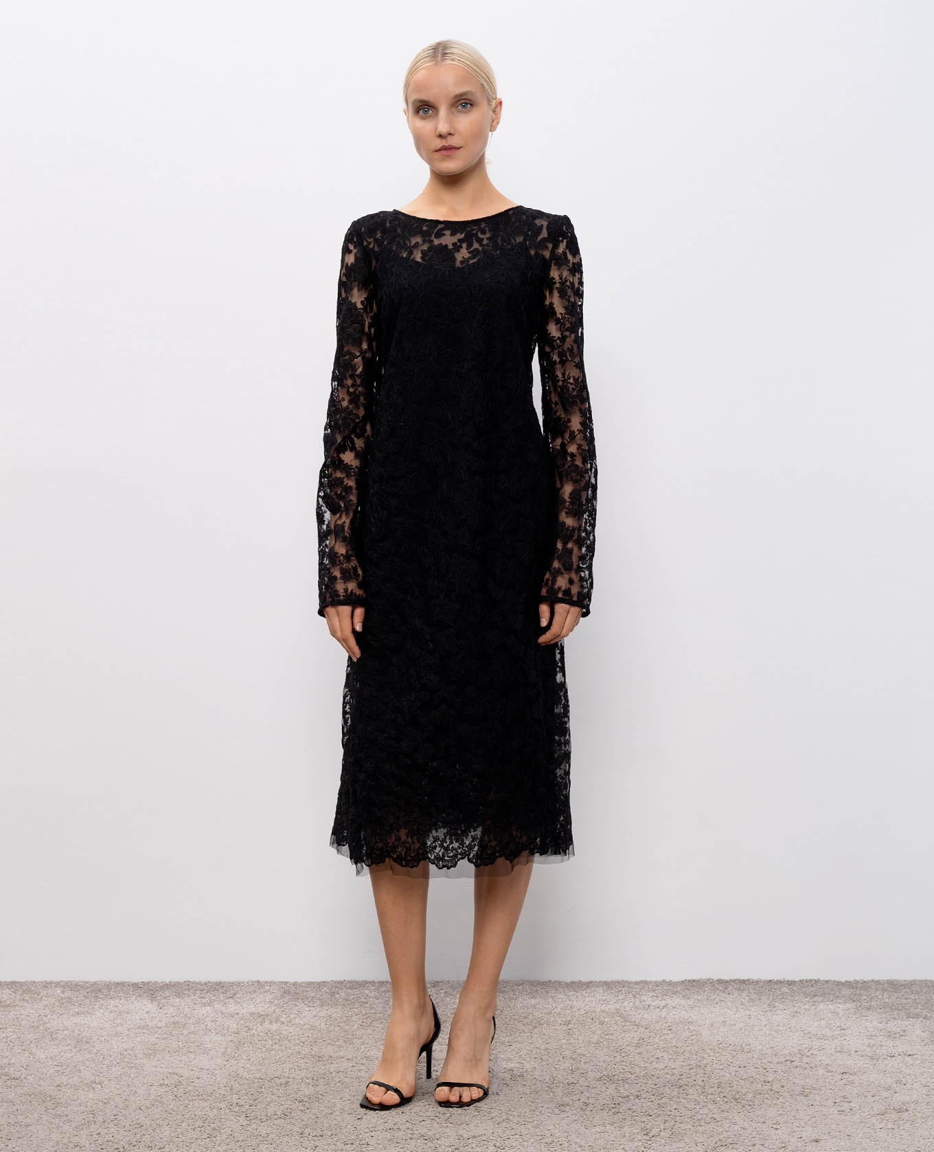 

Black lace midi dress Ermanno Scervino