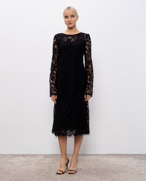 Ermanno Scervino Black lace midi dress D472Q758CSJZS