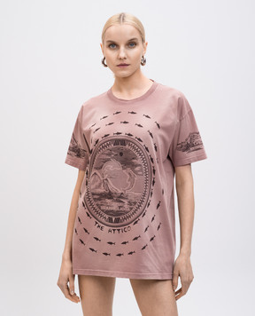 The Attico Brown T-shirt with branded print 250WCT00353JJJ059PR