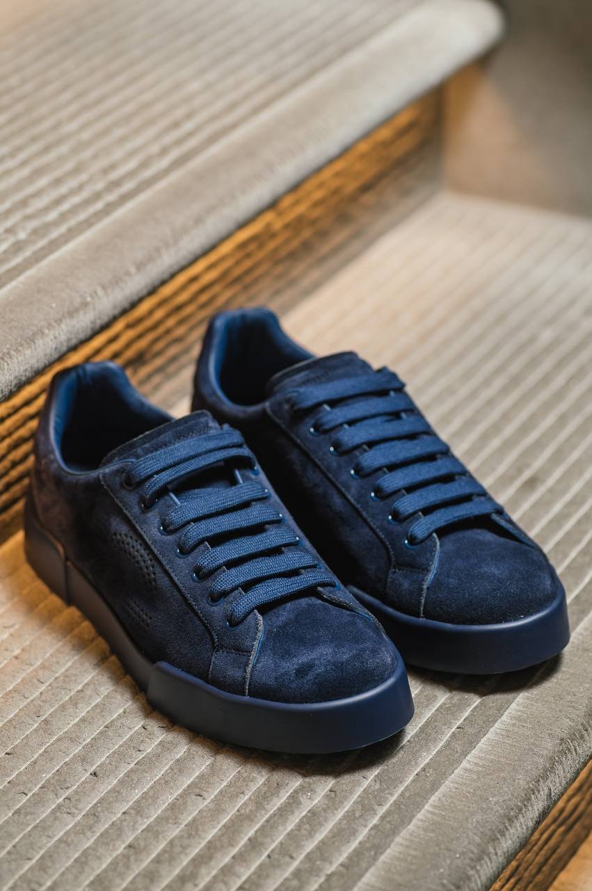 

Blue suede sneakers with DG logo Dolce&Gabbana