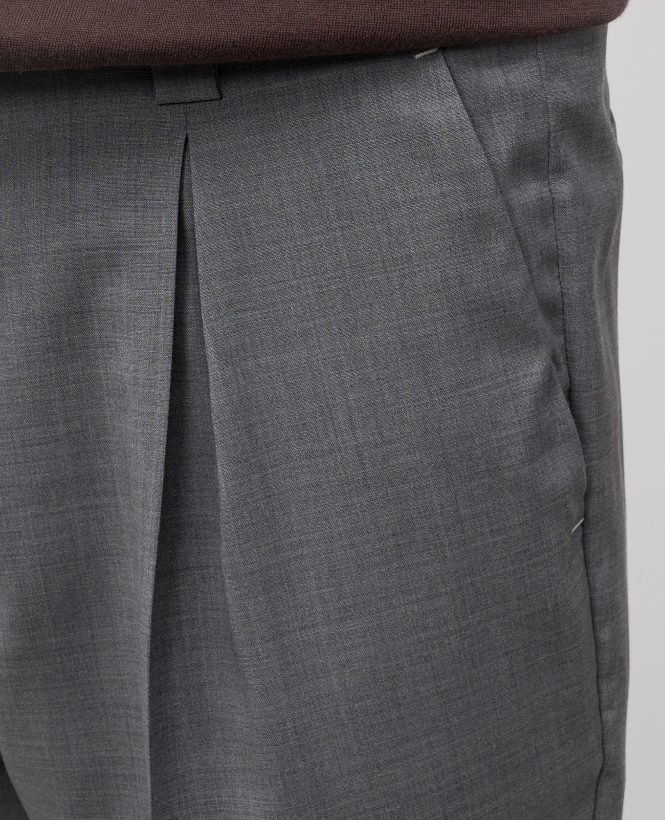 Grey wool trousers with logo patch Brunello Cucinelli 5