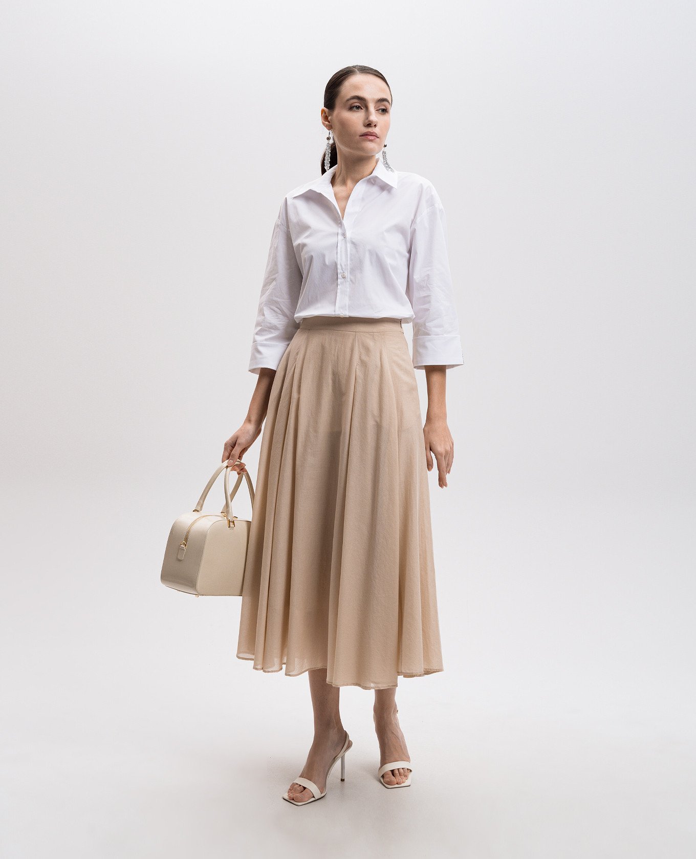 

Beige midi skirt Peserico
