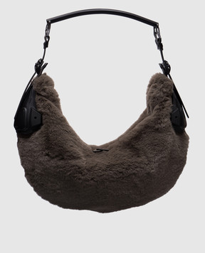 Innerraum Gray hobo bag with textured elements HM3WGFFRAKT