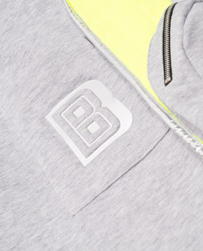 Balmain Children's gray cargo with logo print 6Q6527Z00681216
