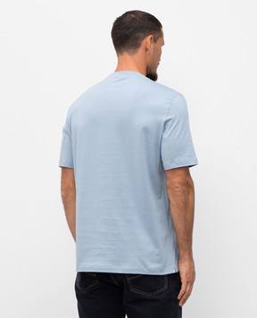 Brunello Cucinelli Blue T-shirt with logo emblem print M0B138440