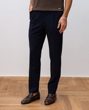 Enrico Mandelli Blue wool pants GYM02B5655
